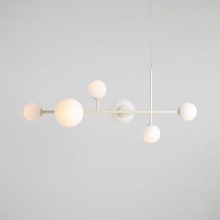 Lampa wisząca Dione VI - Szklane kule biało-kremowe Aldex | Kup teraz!