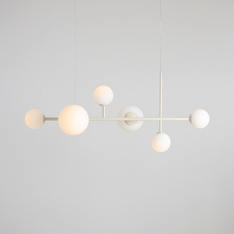 Lampa wisząca Dione VI - Szklane kule biało-kremowe Aldex | Kup teraz!