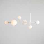 Lampa wisząca Dione VI - Szklane kule biało-kremowe Aldex | Kup teraz!