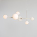 Lampa wisząca Dione VI - Szklane kule biało-kremowe Aldex | Kup teraz!