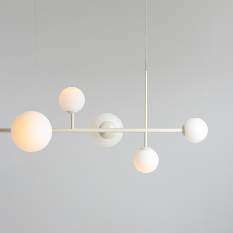 Lampa wisząca Dione VI - Szklane kule biało-kremowe Aldex | Kup teraz!