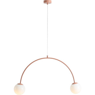 Lampa wisząca UNA Coral biały/koral Aldex - Elegancki design