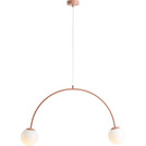 Lampa wisząca UNA Coral biały/koral Aldex - Elegancki design