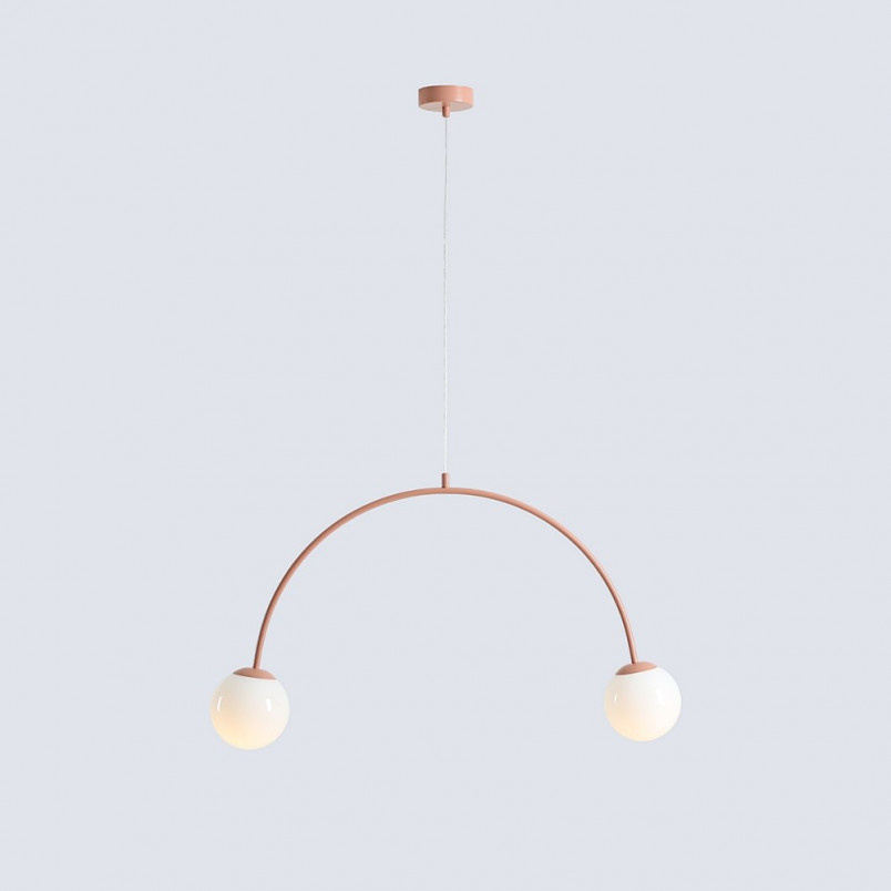 Lampa wisząca UNA Coral biały/koral Aldex - Elegancki design