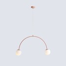Lampa wisząca UNA Coral biały/koral Aldex - Elegancki design