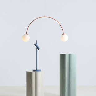 Lampa wisząca UNA Coral biały/koral Aldex - Elegancki design