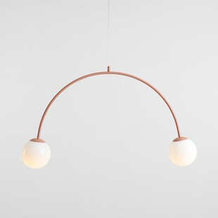 Lampa wisząca UNA Coral biały/koral Aldex - Elegancki design
