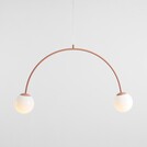 Lampa wisząca UNA Coral biały/koral Aldex - Elegancki design