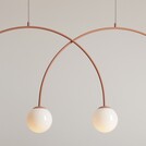 Lampa wisząca UNA Coral - 4 kule, biały/koral | Aldex