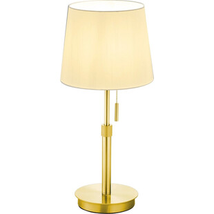 Lampa stołowa Lyon Trio | Glamour, Mosiądz, Biały Abażur