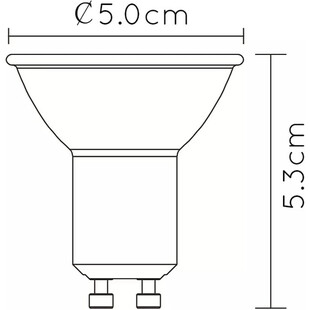 Żarówka LED GU10 MR16 5W - Ściemniana, Czarna | Lucide