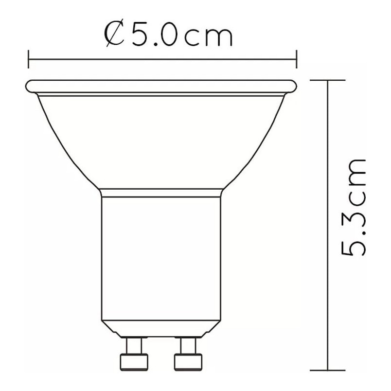 Żarówka LED GU10 MR16 5W - Ściemniana, Czarna | Lucide
