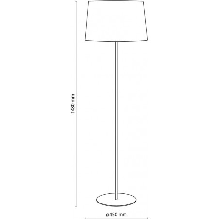 Lampa podłogowa czarna Maja 45 | TK Lighting - Stylowe oświetlenie