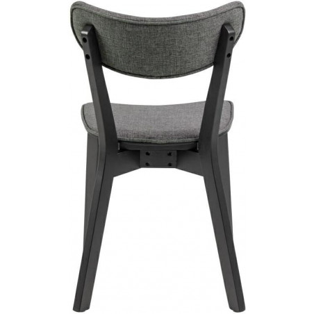 Krzesło drewniane Actona Roxby | Szary/Czarny - Stylowy Design
