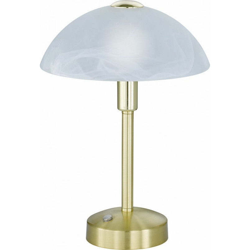 Lampa stołowa antyczna Donna | Trio - Biały / Mosiądz