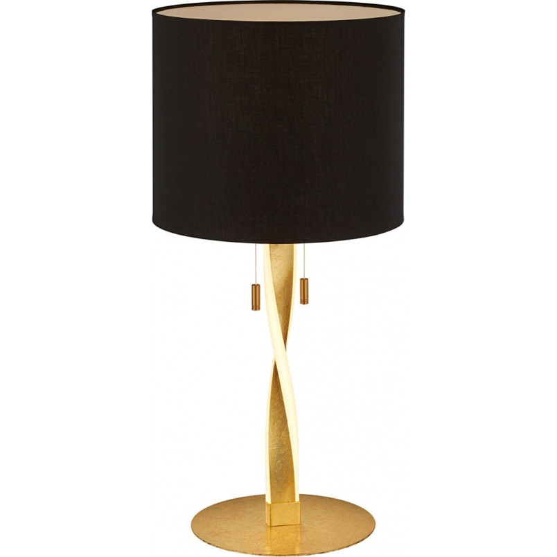 Lampa stołowa glamour czarno-złota Nandor | Trio