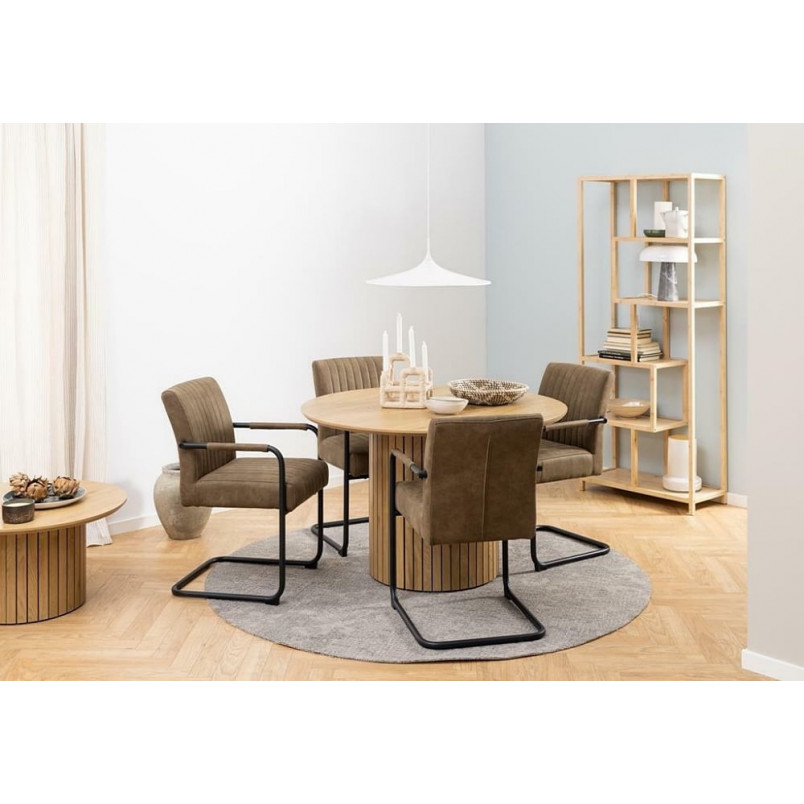 Stół okrągły Yale Actona | 120cm dąb - Skandynawski Design