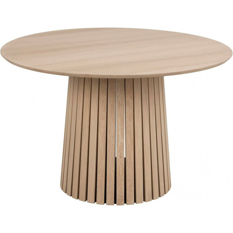 Stół okrągły Actona Christo 120cm dąb bielony - Elegancki design