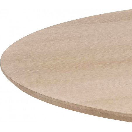 Stół okrągły Actona Christo 120cm dąb bielony - Elegancki design