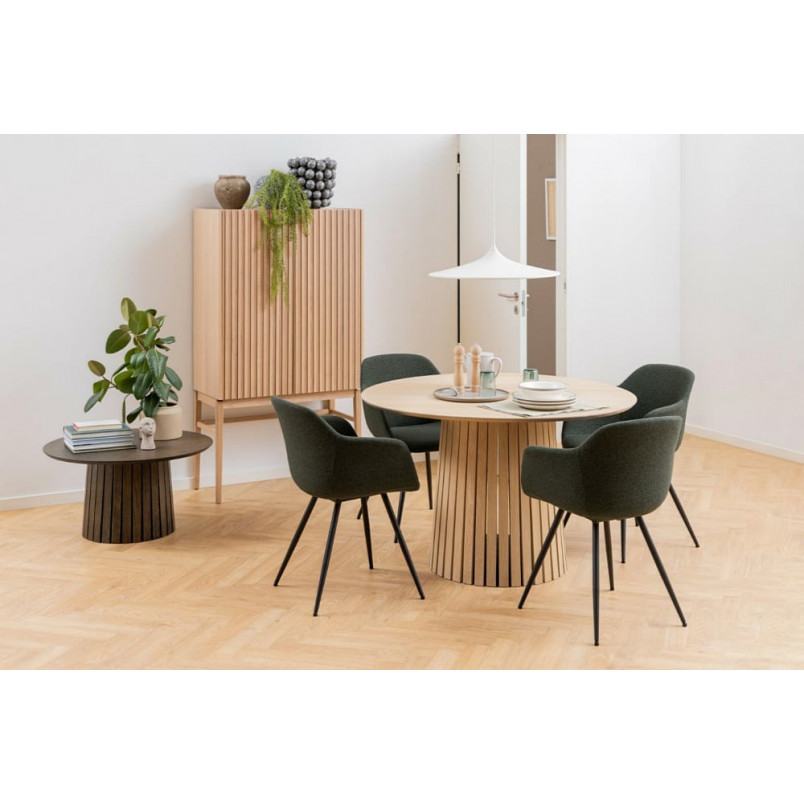 Stół okrągły Actona Christo 120cm dąb bielony - Elegancki design