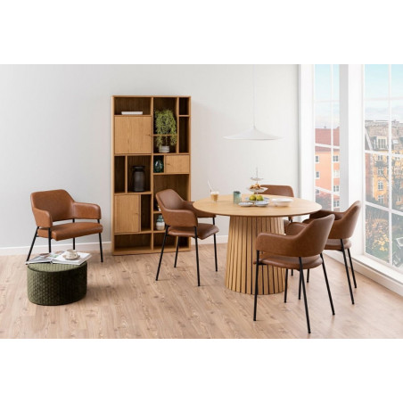 Stół okrągły Actona Christo 120cm dąb - Elegancki design