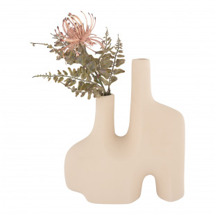 Wazon ceramiczny boho Intesi Sand beżowy | Elegancki dodatek