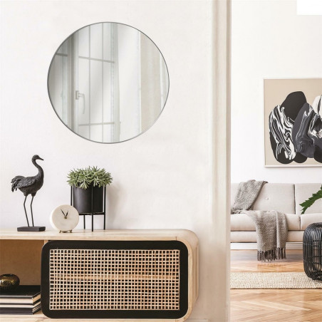 Lustro okrągłe Navira 55cm srebrne Intesi - Elegancki dodatek