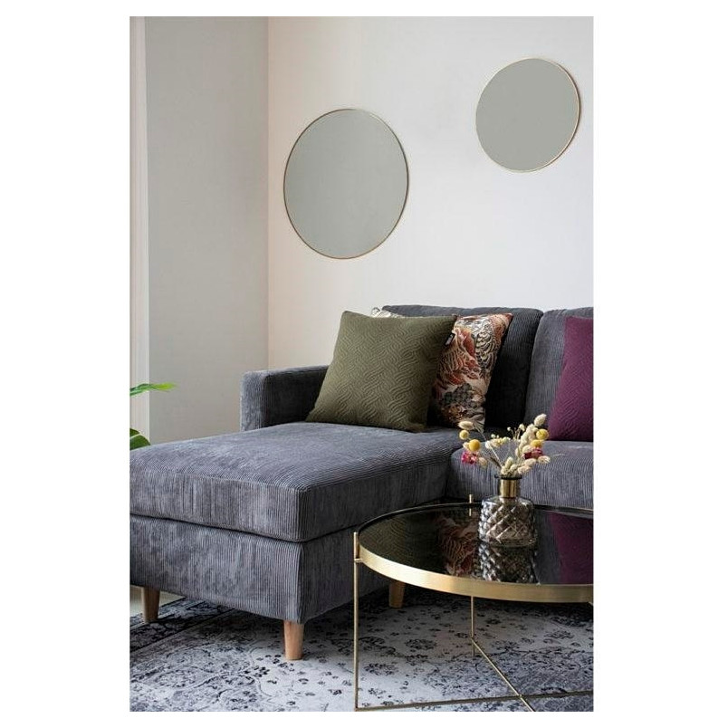 Lustro okrągłe Jersey 40cm czarne Intesi - Elegancki dodatek
