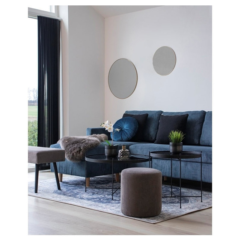 Lustro okrągłe Jersey 40cm złote Intesi - Elegancki dodatek