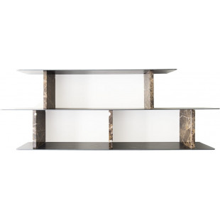 Półka ścienna designerska Object094 102x18cm aluminium / marmur NG Design