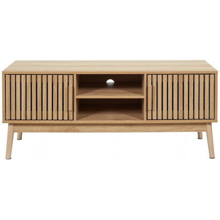 Szafka RTV Klaus | 117x40cm | Naturalne drewno | Intesi