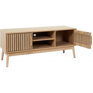 Szafka RTV Klaus | 117x40cm | Naturalne drewno | Intesi