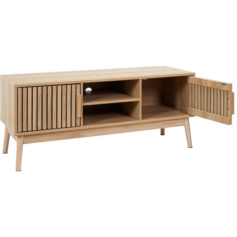 Szafka RTV Klaus | 117x40cm | Naturalne drewno | Intesi