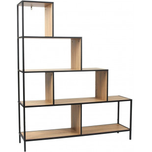 Regał loft na nóżkach Edison 120x30cm naturalny / czarny Intesi