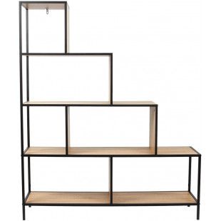 Regał loft na nóżkach Edison 120x30cm naturalny / czarny Intesi