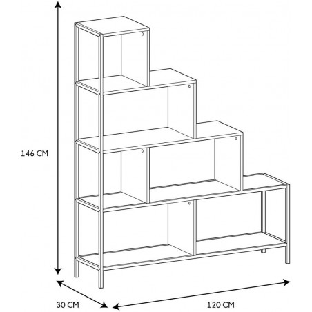 Regał loft Edison 120x30cm | Intesi - Stylowe przechowywanie