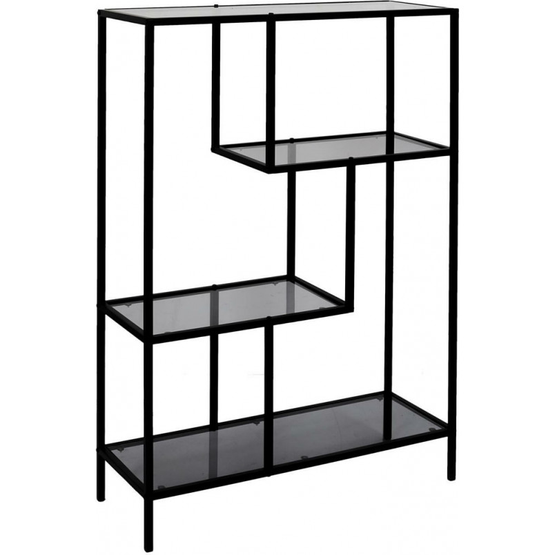 Regał szklany Edison czarny - Intesi | Styl loft, industrialny