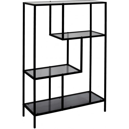 Regał szklany Edison czarny - Intesi | Styl loft, industrialny