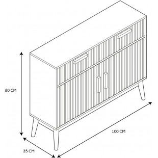 Komoda Klaus 100x35cm - Naturalny Design Intesi | Komody