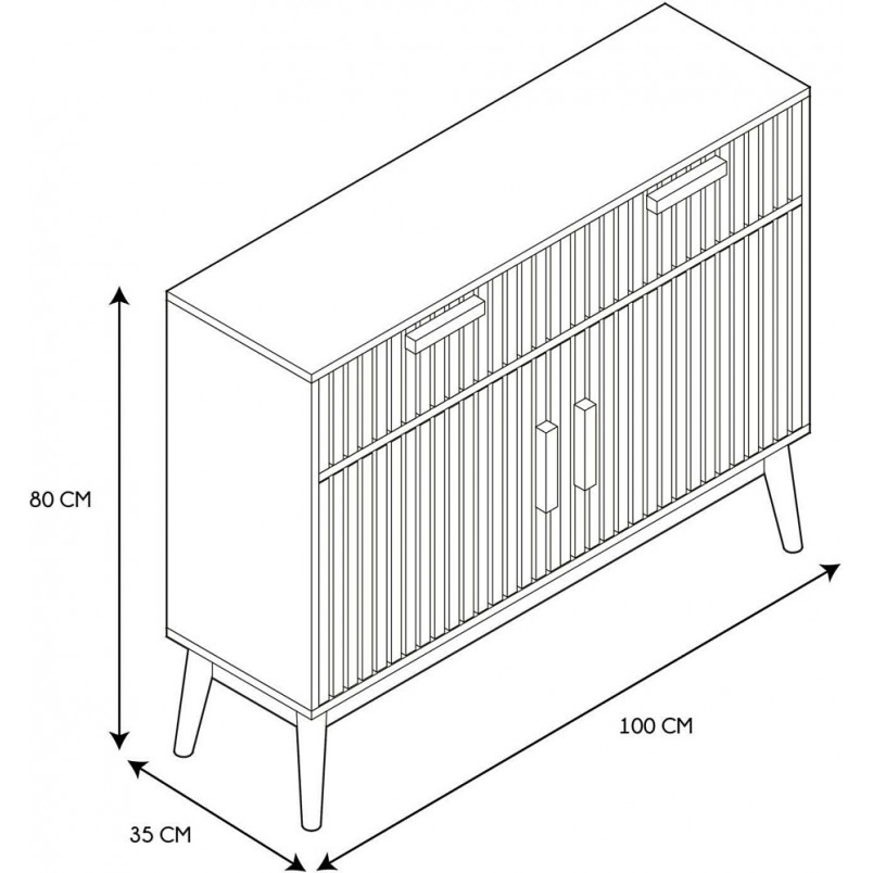 Komoda Klaus 100x35cm - Naturalny Design Intesi | Komody