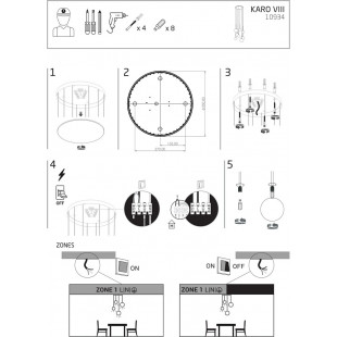 Lampa wisząca Karo VIII | Nowodvorski - Białe kule
