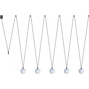 Lampa Wisząca Sling | 5 Kul Szkło | Biały/Czarny | Nowodvorski
