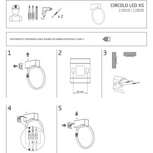 Kinkiet Nowoczesny Circolo LED Czarny | Nowodvorski
