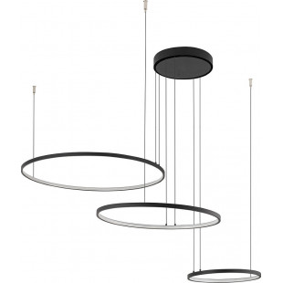 Lampa wisząca okrągła nowoczesna Circolo Horizontal III LED 4000K 125cm czarna Nowodvorski