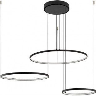 Lampa wisząca okrągła nowoczesna Circolo Horizontal III LED 3000K 125cm czarna Nowodvorski