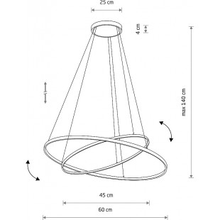 Lampa wisząca Circolo Horizontal II LED - Nowodvorski | Nowoczesny Design