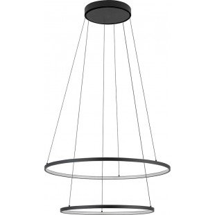 Lampa wisząca okrągła nowoczesna Circolo Horizontal II LED 4000K 60cm czarna Nowodvorski
