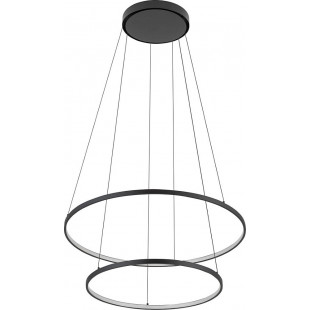 Lampa wisząca okrągła nowoczesna Circolo Horizontal II LED 4000K 60cm czarna Nowodvorski