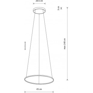 Lampa wisząca Circolo Horizontal LED | Nowodvorski