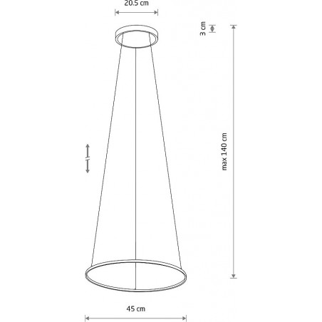 Lampa wisząca Circolo Horizontal LED | Nowodvorski